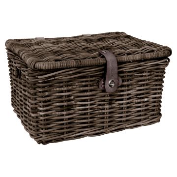 FastRider Fietsmand met deksel bruin