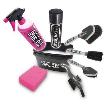 Muc-Off Reinigingspakket reiniger/beschermspray/4 borstels