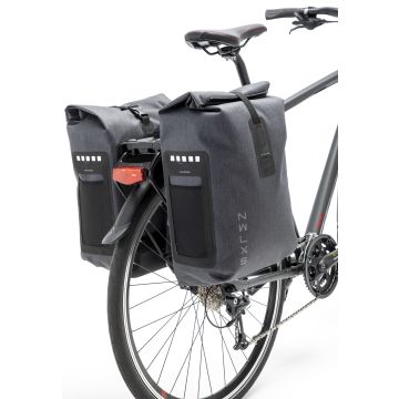 NEW LOOXS Dubbele fietstas Varo Racktime 40 liter 28 x 43 x 17 cm grijs