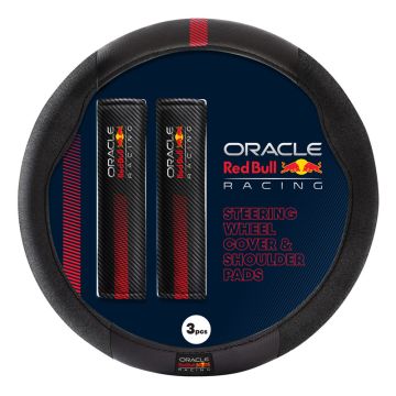 Red Bull Oracle Universele stuurwielhoes + schouderkussens - Type 001 - Zwart/Rood