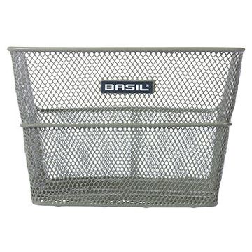 BASIL Fietsmand Cento FM Flower met vaste montage 38 x 24 x 11cm olijfgroen