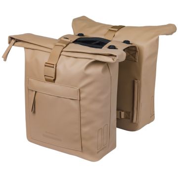 BASIL Dubbele fietstas Brooklyn MIK 41 liter zand
