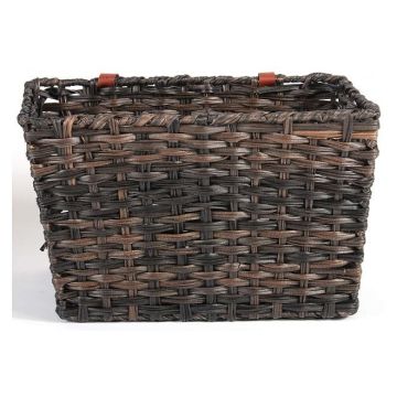 Volare Fietsmand Gevlochten Riet Bruin L