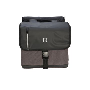 Willex dubbele canvas kantoortas Grijs Zwart 30 liter