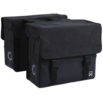 Willex canvas dubble tas Zwart/MatZwart 48 liter