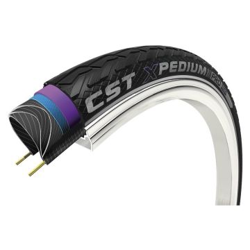 CST Buitenband 28X1.75 47-622 Reflectie Xpedium Pro EPS 60TPI + Antilek Zwart
