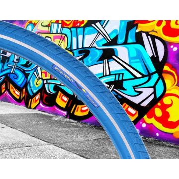 Dutch perfect Buitenband 28 x1.40" / 40-622 anti-lek blauw met reflectie