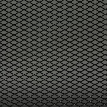 Racegaas aluminium zwart ruitdesign 16x8mm 125x25cm