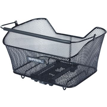 BASIL Fietsmand Base M met MIK bevestiging 14 liter 25 x 33 x 17 cm zwart