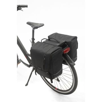 NEW LOOXS Dubbele fietstas Nova Double Racktime 32 liter 35 x 35 x 15 cm zwart