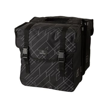 FastRider Dex Dubbele fietstas basics zwart