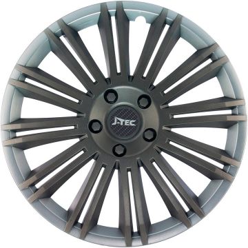 J-Tec 4-Delige Wieldoppenset Discovery R 14-inch zilver/grijs