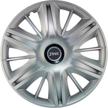 J-Tec 4-Delige Wieldoppenset Maximus 13-inch zilver