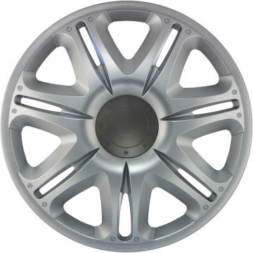 J-Tec 4-Delige Wieldoppenset Nascar 14-inch zilver