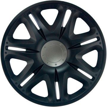 J-Tec 4-Delige Wieldoppenset Nascar 15-inch zwart