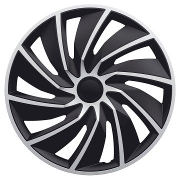 AutoStyle 4-Delige Wieldoppenset Turbo 16-inch zilver/zwart