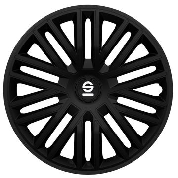 Sparco 4-Delige Wieldoppenset Bergamo 15-inch zwart