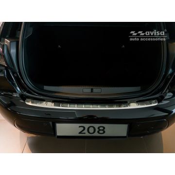 Avisa RVS Achterbumperprotector passend voor Peugeot 208 II HB 5-deurs 2019- 'Ribs'