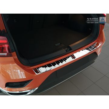 Avisa Chroom RVS Achterbumperprotector passend voor Volkswagen T-Roc 2017- incl. Cabrio - 'Ribs'