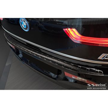 Avisa Zwart RVS Achterbumperprotector passend voor BMW i3 (i01) Facelift 2017- 'Ribs'