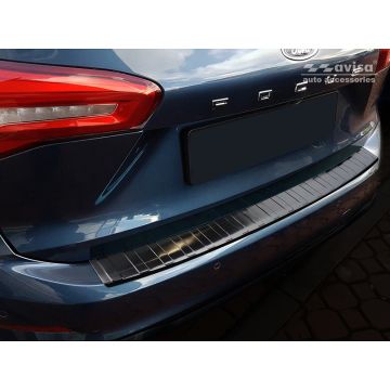 Avisa Zwart RVS Achterbumperprotector passend voor Ford Focus IV Kombi 2018- 'Ribs'