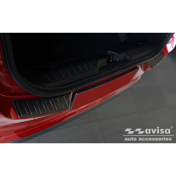Avisa Zwart RVS Achterbumperprotector passend voor Ford Puma 2019- 'Ribs' (2-delig)
