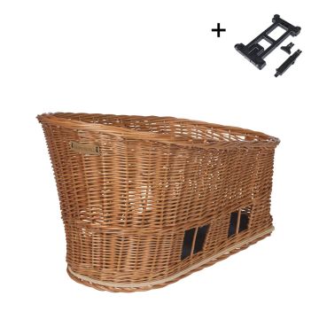BASIL Hondenfietsmand Pasje MIK 38 liter 41 x 27 x 27 cm naturel