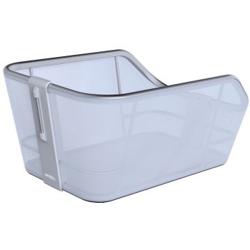 Basil fietsmand cento tech fiber wsl met bagagedragerbevestiging 21 liter Zilver