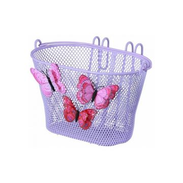 Basil Kinderfietsmand Jasmin Butterfly paars