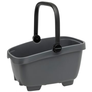 NEW LOOXS Gerecyclede (honden)fietsmand Clipper Racktime 28 liter 49 x 37 x 29 cm anthraciet