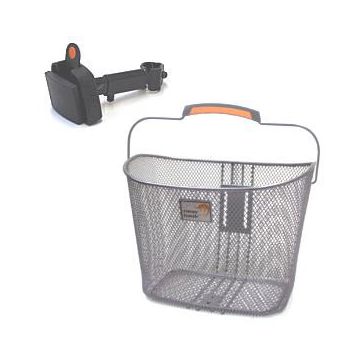 NEW LOOXS Fietsmand Toscane Smartlock 19 liter 34 x 25 x 25 cm zilver