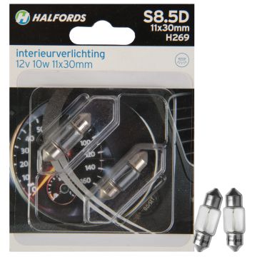 Halfords Autolampen S8.5D 11x30mm