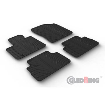 Gledring Rubbermatten passend voor Hyundai Santa Fé IV (TM) Hybrid/PHEV 2020- (T profiel 4-delig)