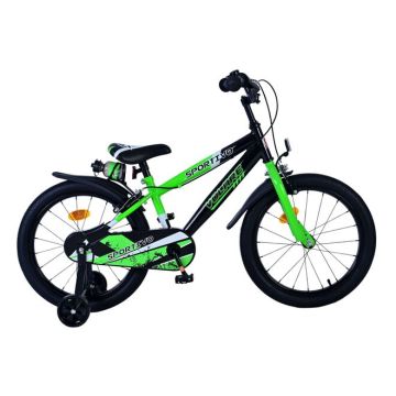 Volare Sportivo Kinderfiets Jongens 18 inch Groen Zwart Twee Handremmen 2025