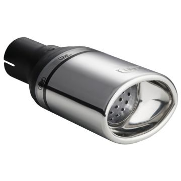 Ulter Sport Uitlaatsierstuk Ovaal 120x80mm Lengte 120mm Montage ->50mm RVS