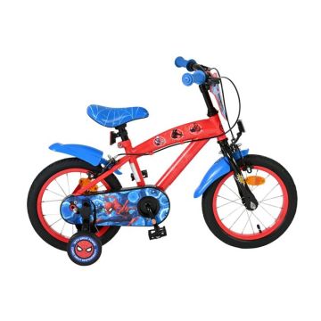 Spider-Man Kinderfiets Jongens 14 inch Blauw/Rood Twee handremmen 2025