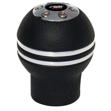 Simoni Racing Pookknop Indigo Chroom/Zwart Leder