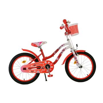 Volare Lovely Kinderfiets Meisjes 18 inch Rood Wit