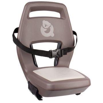 Qibbel Kinderzitje achter Junior 6+ met voetsteunen, gordel en beschermplaat Bruin