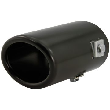 Uitlaatsierstuk Staal/Zwart ovaal 80x60mm lengte 105mm ->55mm aansluiting