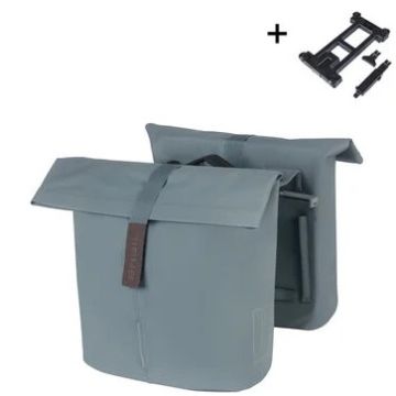BASIL Dubbele fietstas City MIK 32 liter graphite blauw