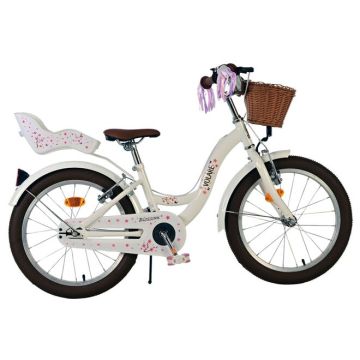 Volare Blossom Kinderfiets Meisjes 18 inch Wit Twee handremmen 2025