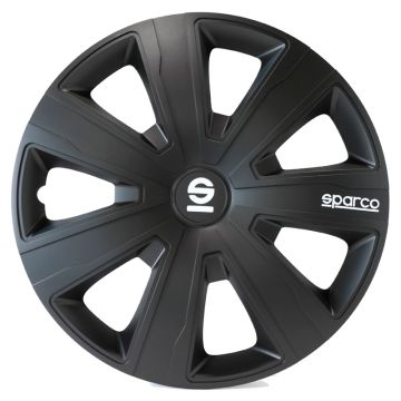 Sparco Wieldoppen Palermo 15-inch Zwart Set van 4 stuks