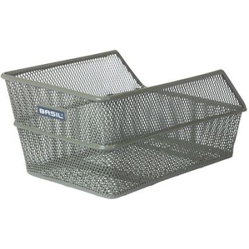 BASIL Fietsmand Cento S FM Flower met vaste montage 31 x 21 x 9 cm olijfgroen