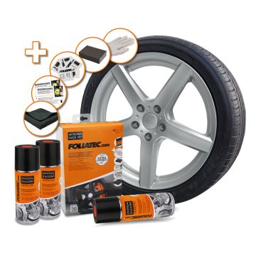 Foliatec Universal 2C Spray Paint Set Zilver metallic glanzend 3x400ml