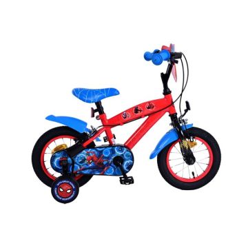 Spider Man Kinderfiets Jongens 12 inch Blauw/Rood Twee handremmen 2025