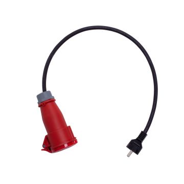 Verloopkabel CEE Rood> Schuko