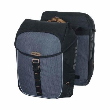 Basil dubbele fietstas miles doublebag 34 liter Grijs