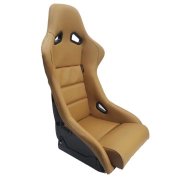 AutoStyle Sportstoel 'BS1' - Beige Kunstleder - Vaste polyester rugleuning - incl. sledes