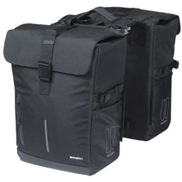 BASIL Dubbele fietstas Move MIK 30 liter 16 x 27 x 38 cm zwart